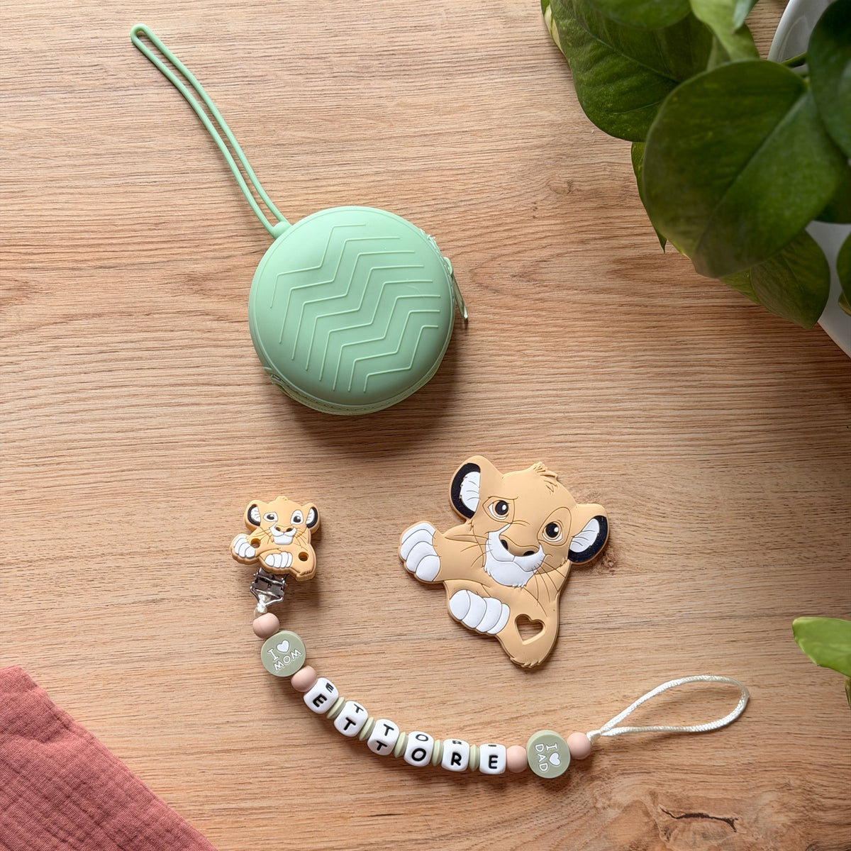 Catenella Portaciuccio Simba Personalizzata | Silicone Alimentare