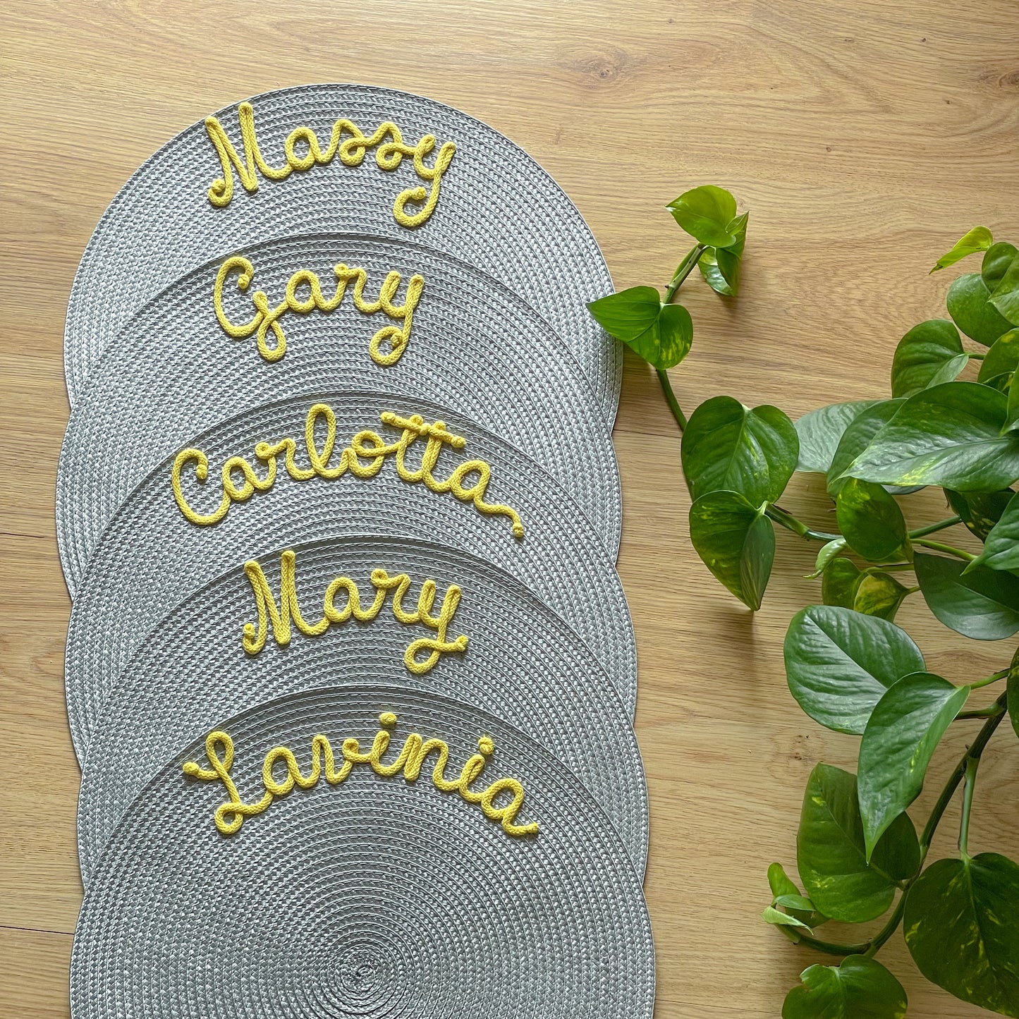Tovagliette Personalizzate con Nome | Colorate e Plastificate