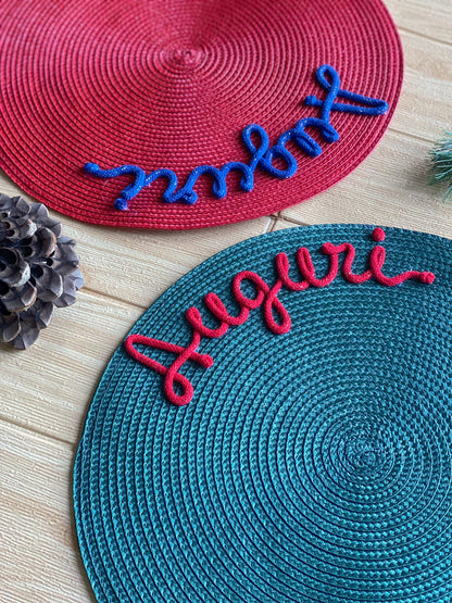 Tovagliette Personalizzate con Nome | Colorate e Plastificate
