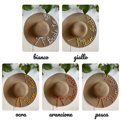 Cappello di Paglia con Nome e Cordino