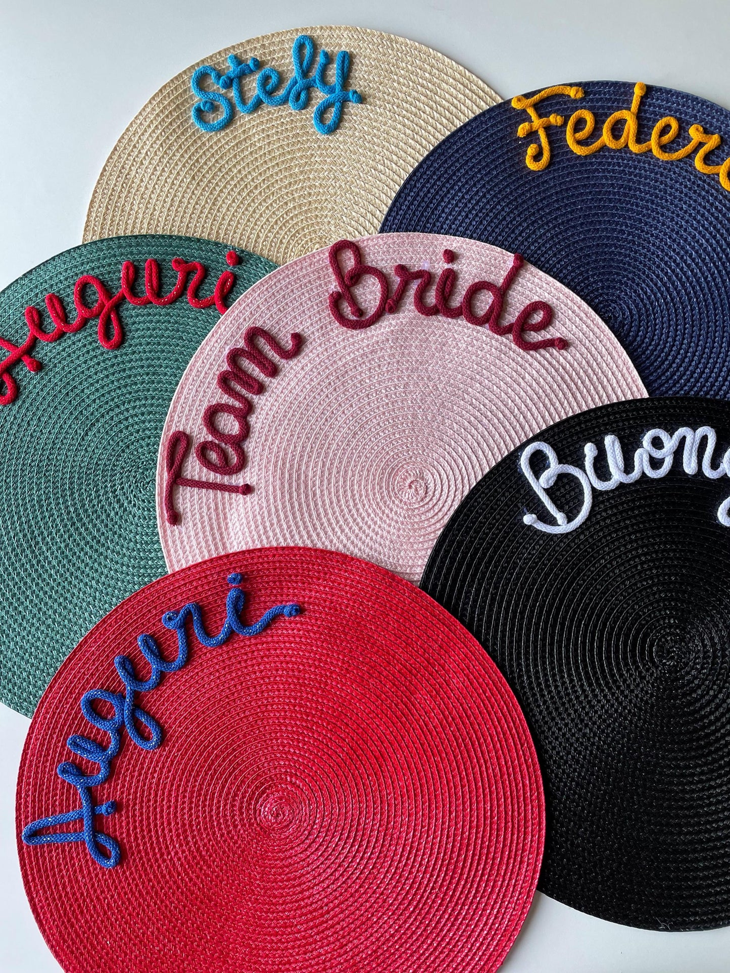Tovagliette Personalizzate con Nome | Colorate e Plastificate