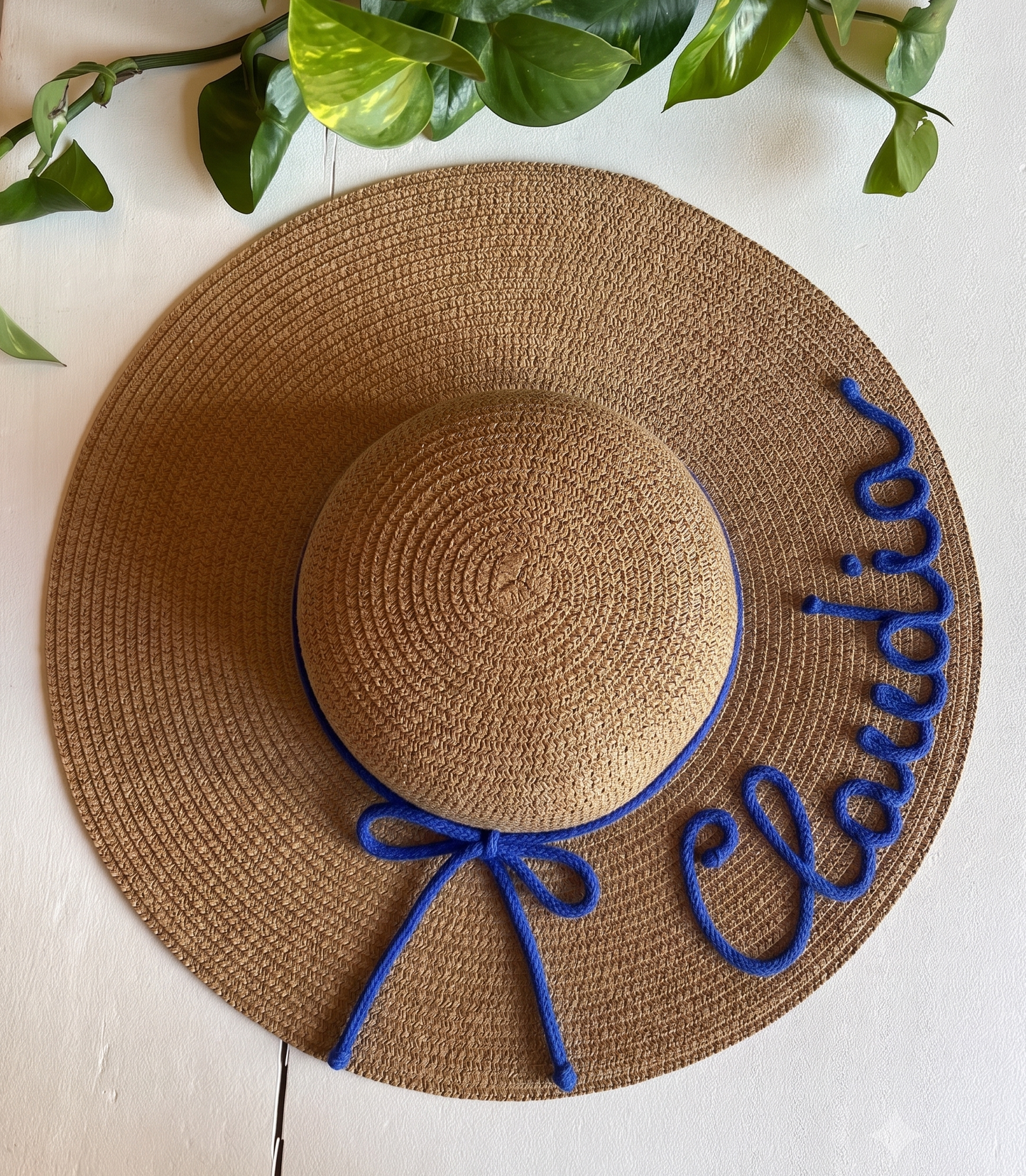Cappello di Paglia con Nome e Cordino