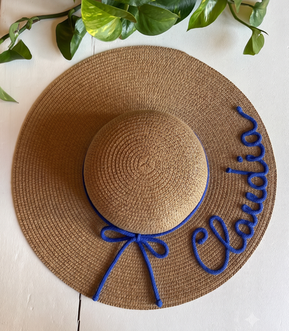 Cappello di Paglia con Nome e Cordino