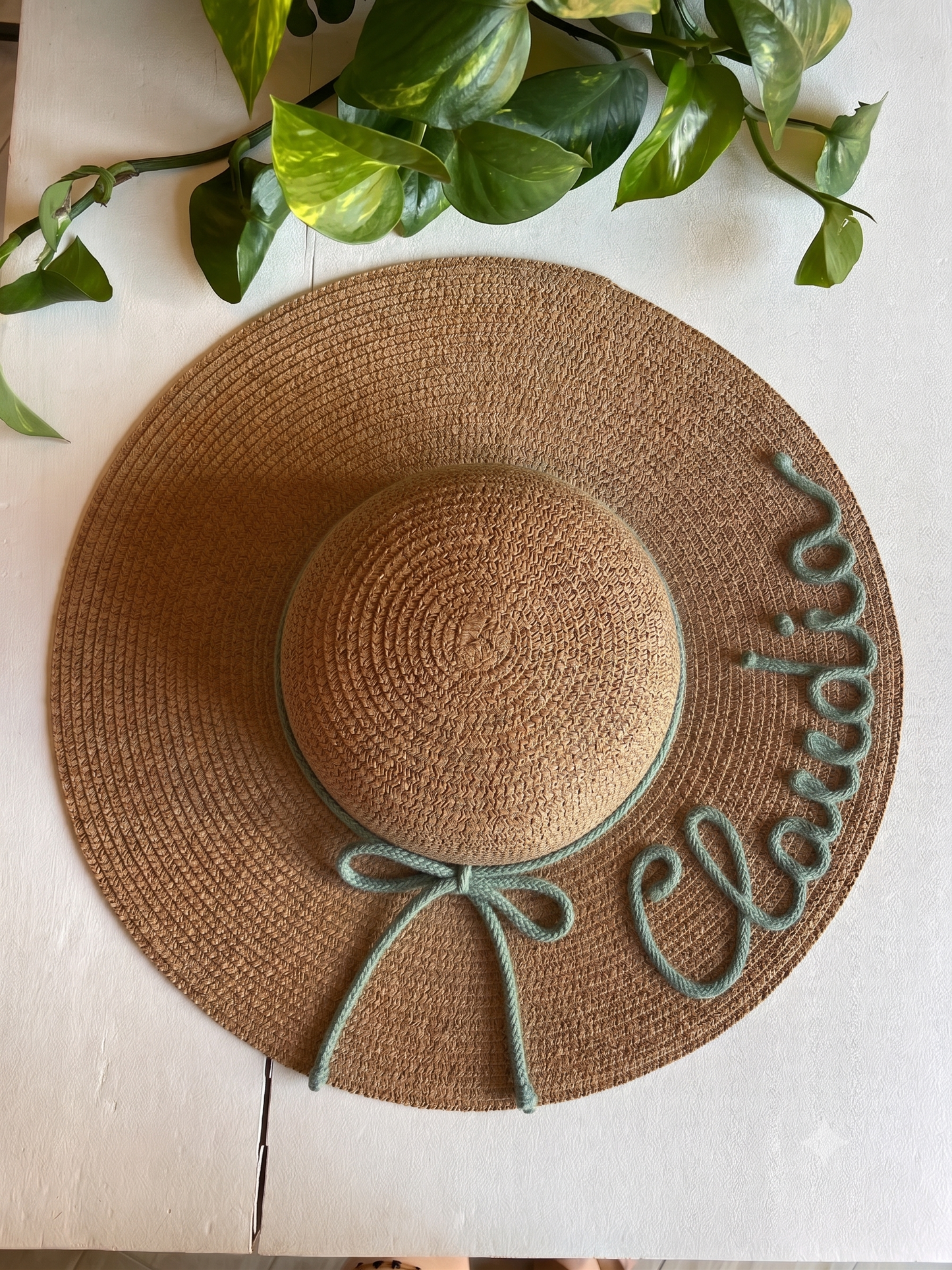 Cappello di Paglia con Nome e Cordino