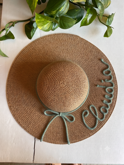 Cappello di Paglia con Nome e Cordino