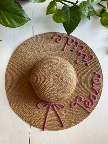 Cappello di Paglia con Nome e Cordino