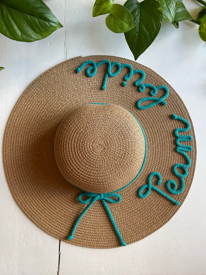 Cappello di Paglia con Nome e Cordino