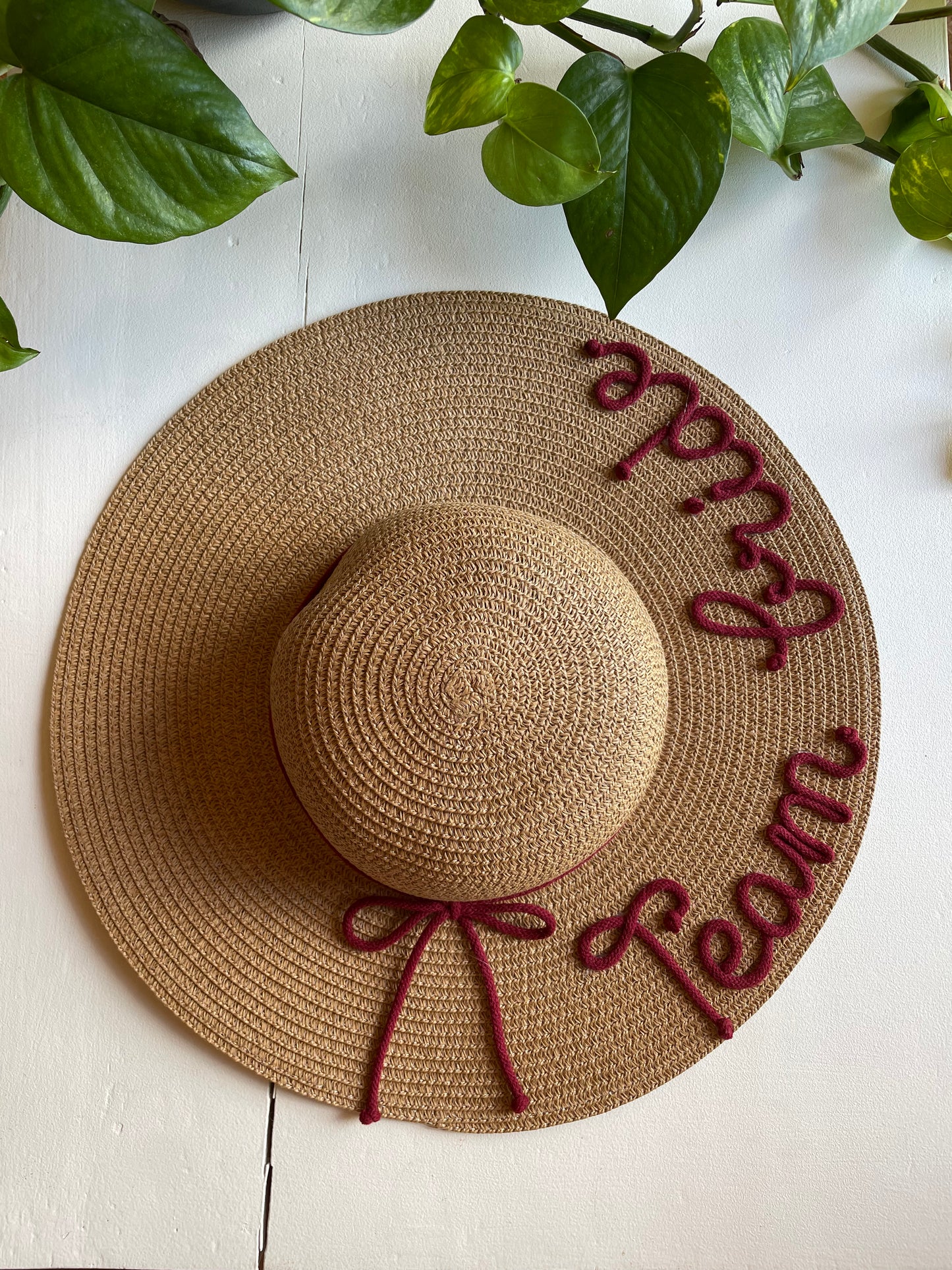 Cappello di Paglia con Nome e Cordino