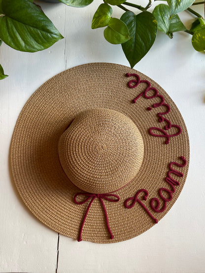 Cappello di Paglia con Nome e Cordino