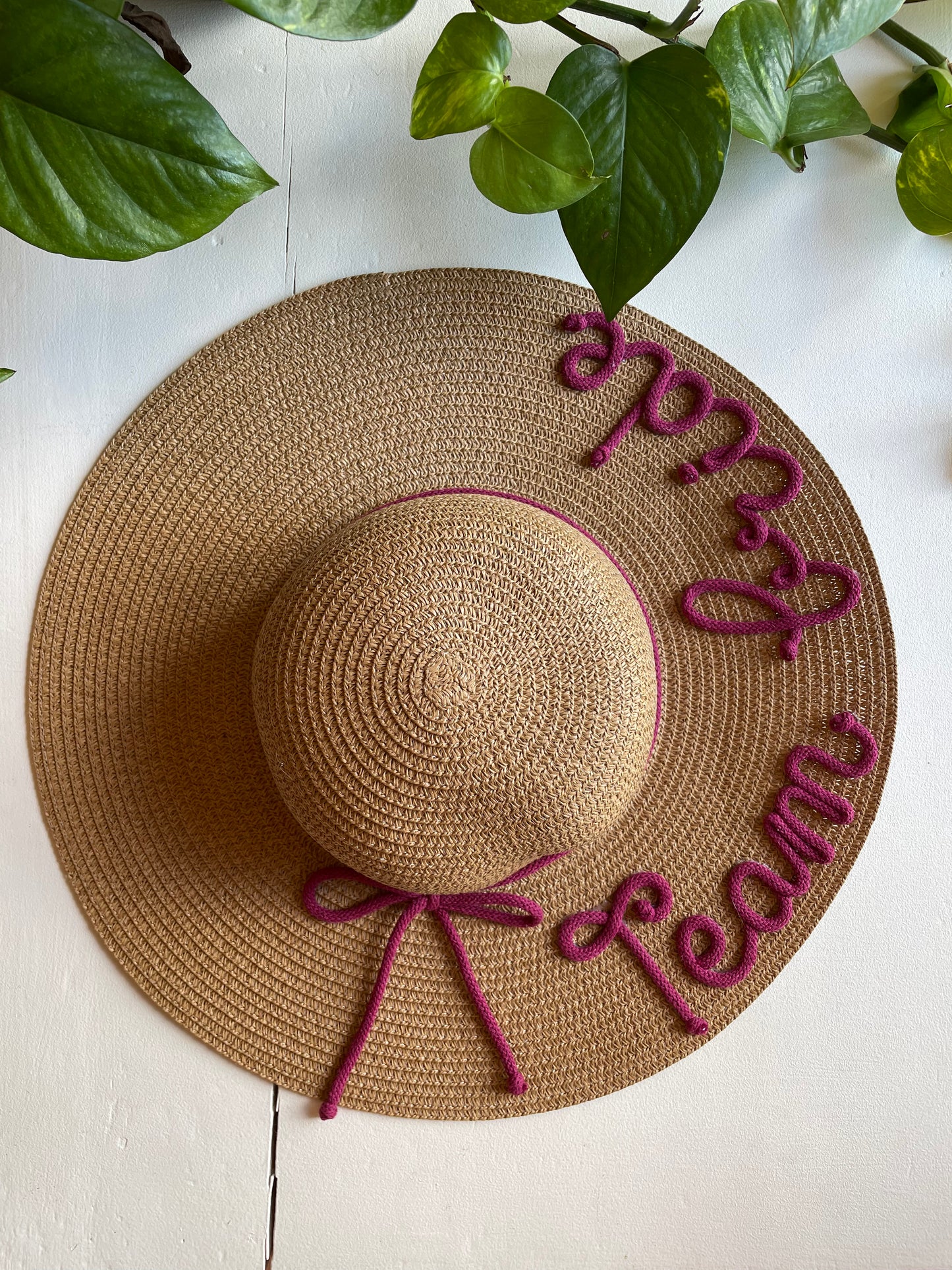 Cappello di Paglia con Nome e Cordino