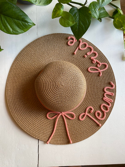 Cappello di Paglia con Nome e Cordino