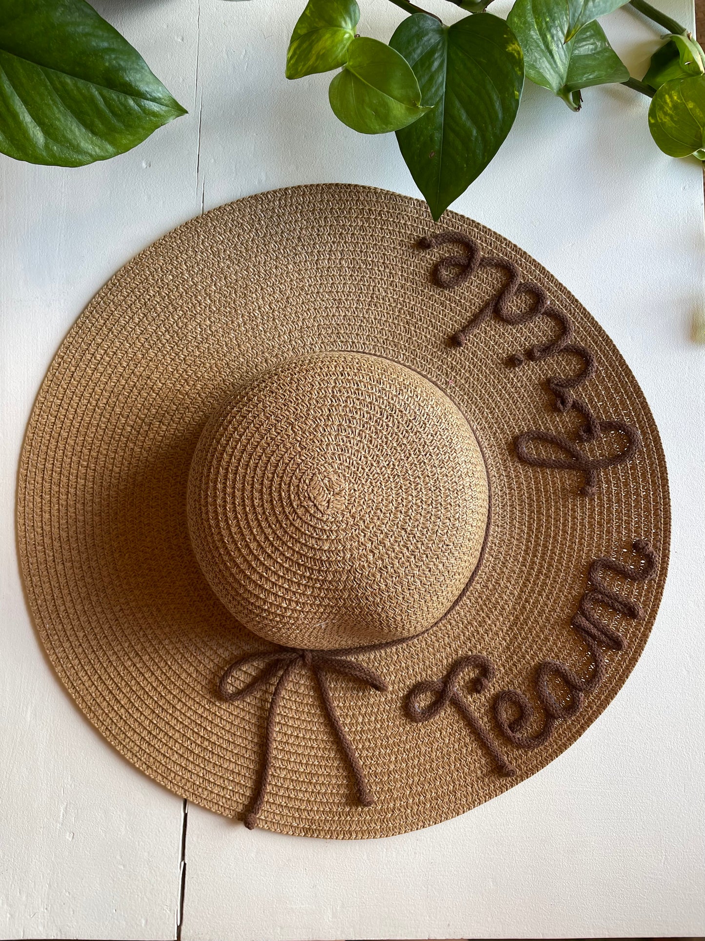 Cappello di Paglia con Nome e Cordino