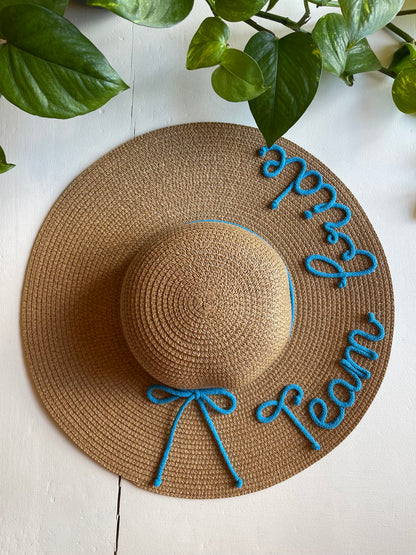 Cappello di Paglia con Nome e Cordino