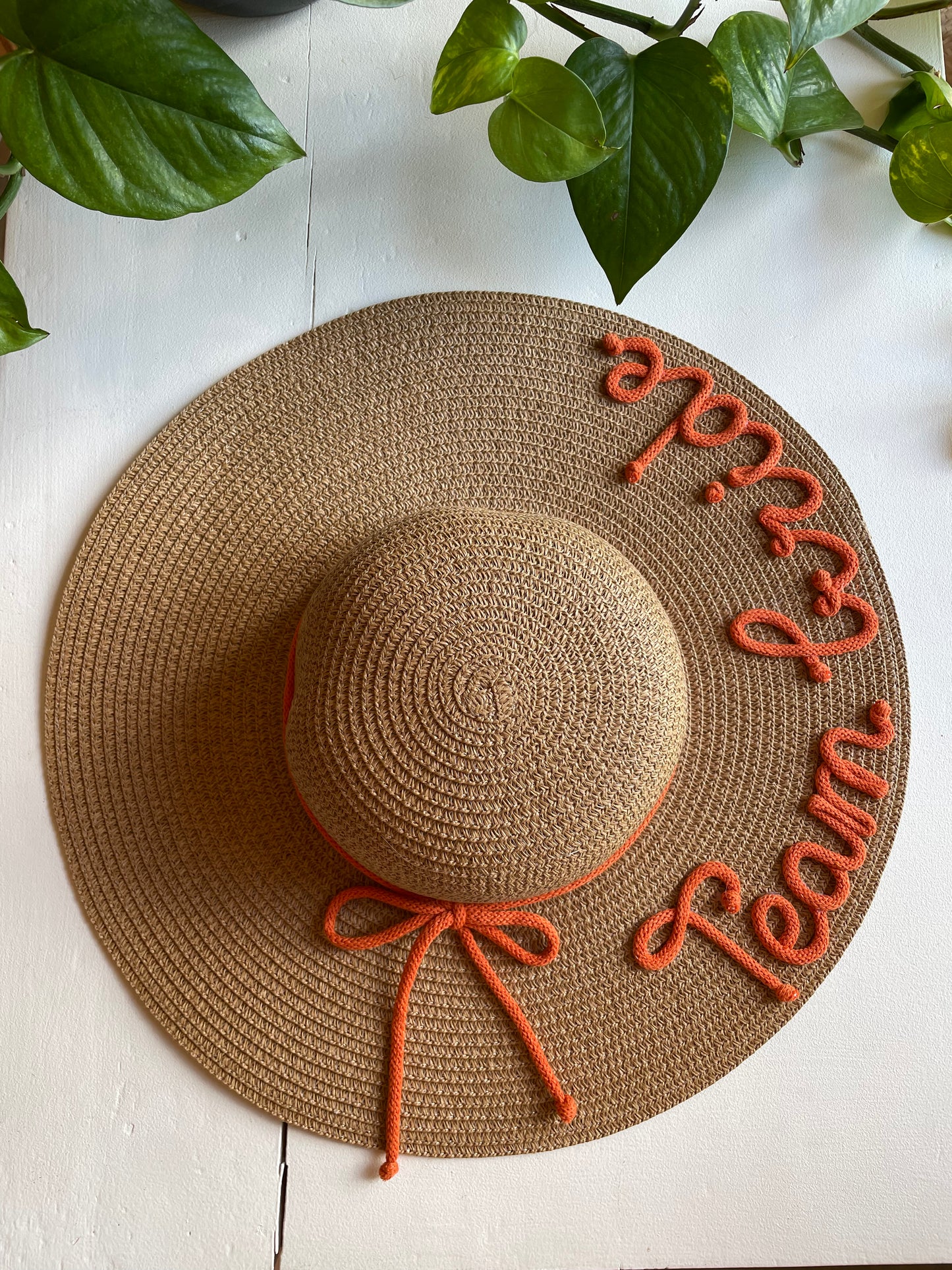 Cappello di Paglia con Nome e Cordino