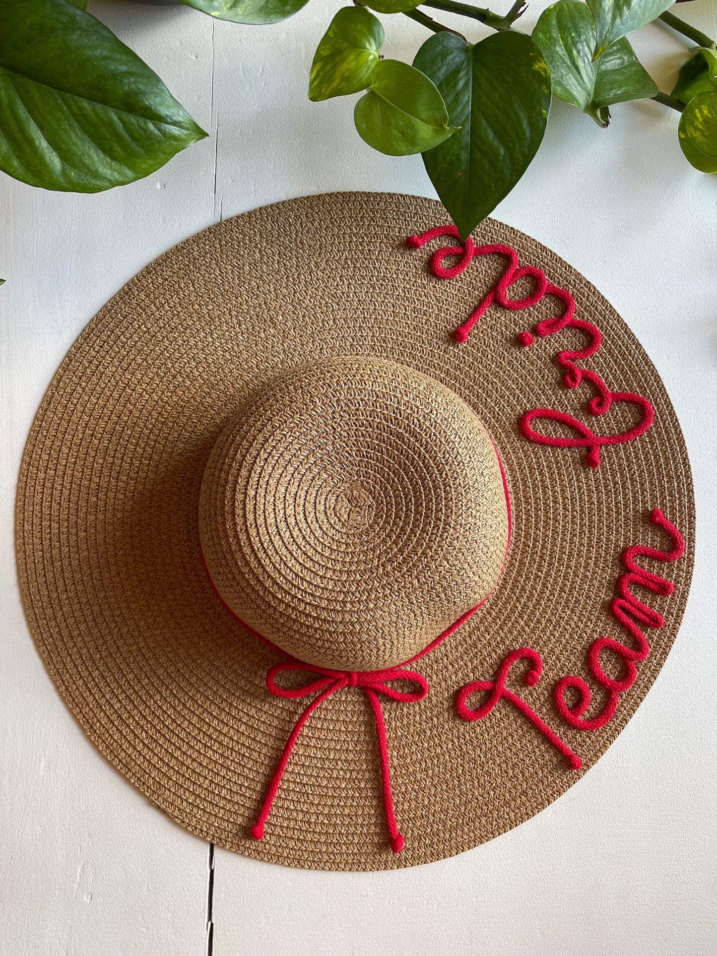 Cappello di Paglia con Nome e Cordino