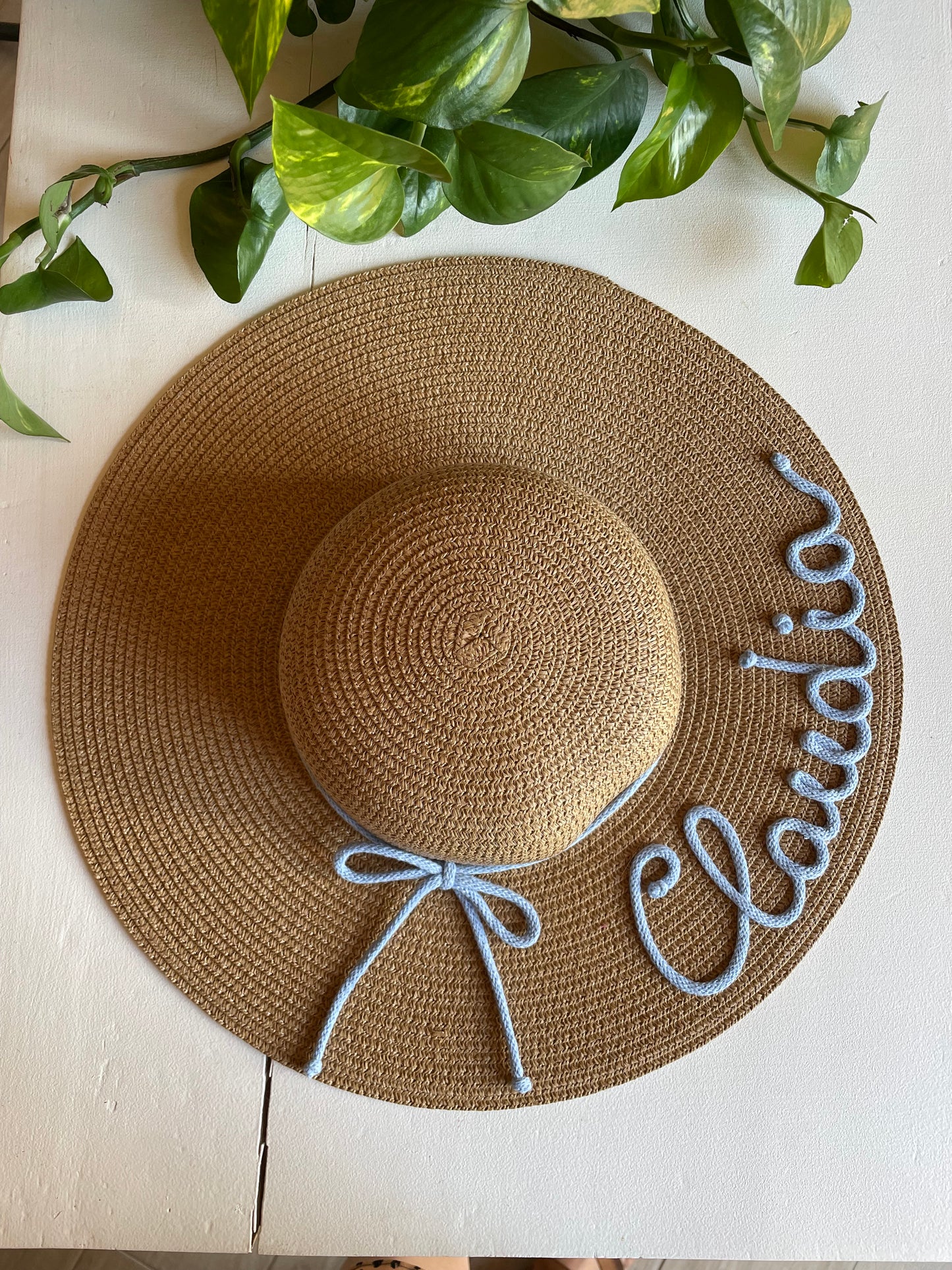 Cappello di Paglia con Nome e Cordino