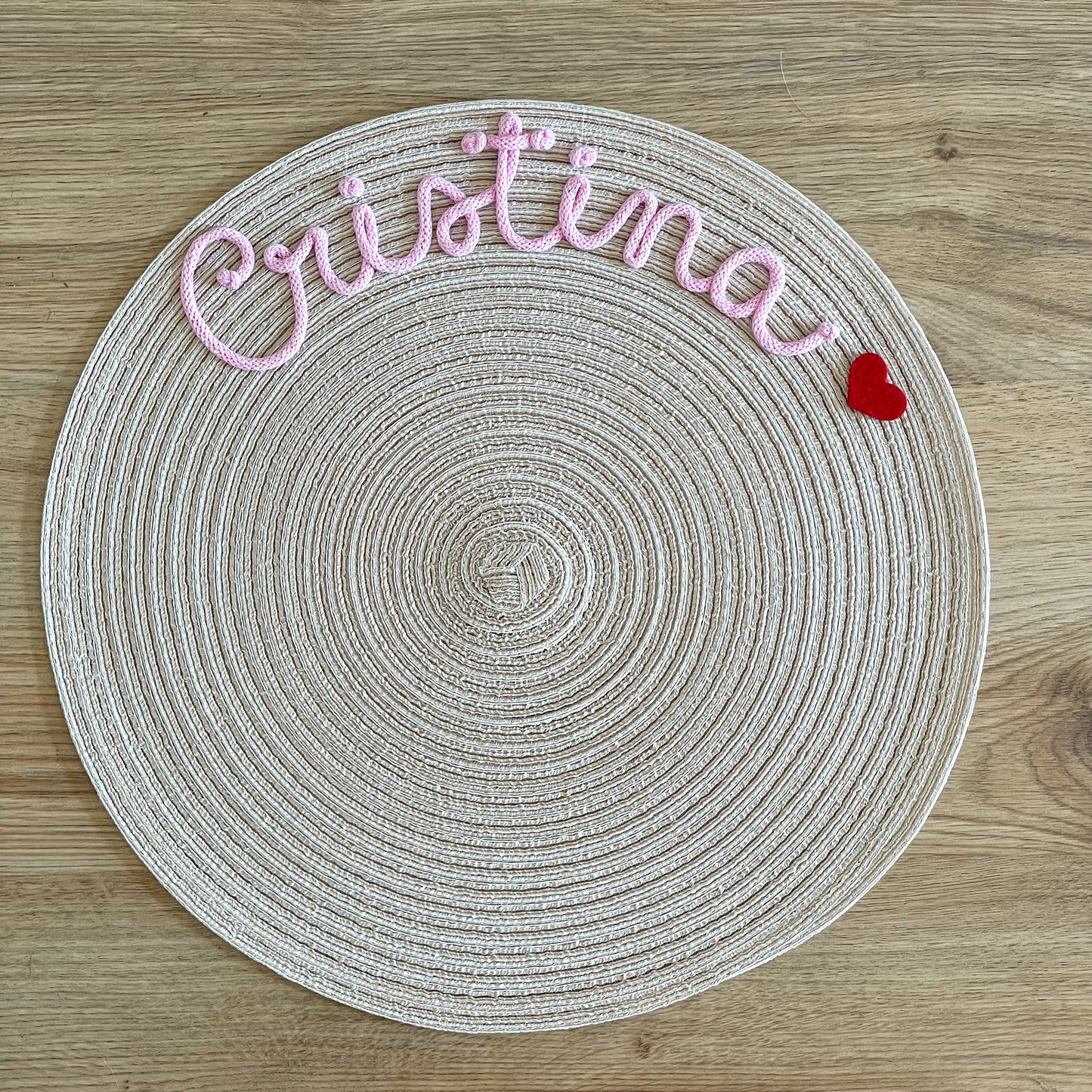Tovaglietta Personalizzata con Nome e Decorazione