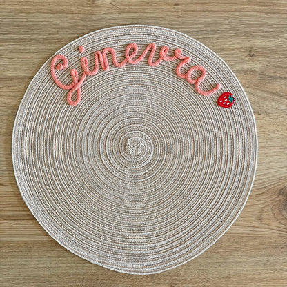 Tovaglietta Personalizzata con Nome e Decorazione