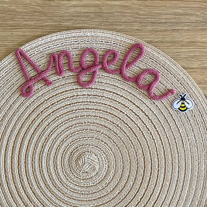 Tovaglietta Ovale Personalizzata con Nome e Decorazione