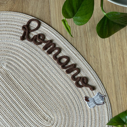 Tovaglietta Ovale Personalizzata con Nome e Decorazione