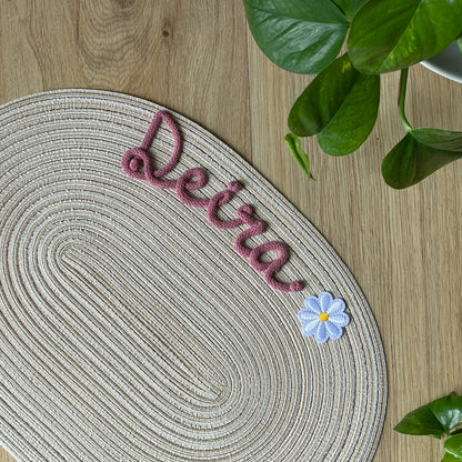 Tovaglietta Ovale Personalizzata con Nome e Decorazione