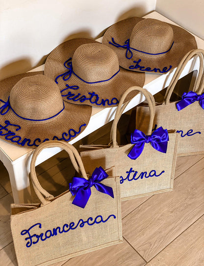 Set Personalizzato: Maxi Borsa Juta e Cappello