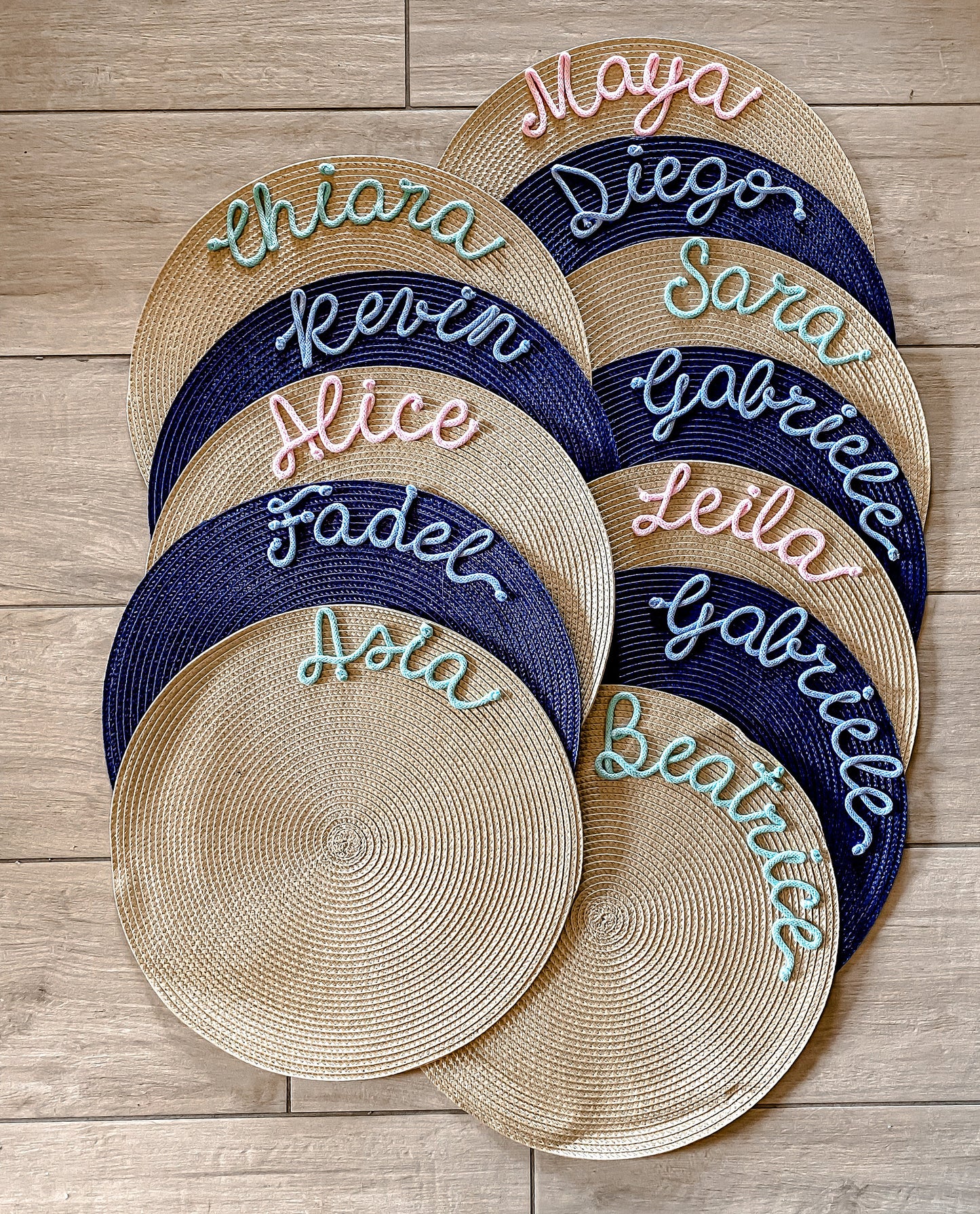 Tovagliette Personalizzate con Nome | Colorate e Plastificate