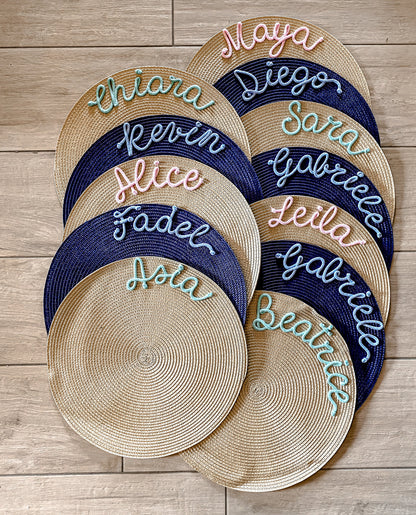 Tovagliette Personalizzate con Nome | Colorate e Plastificate