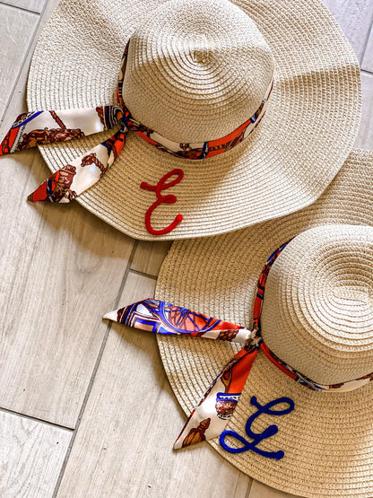 Cappello di Paglia con Nome e Foulard