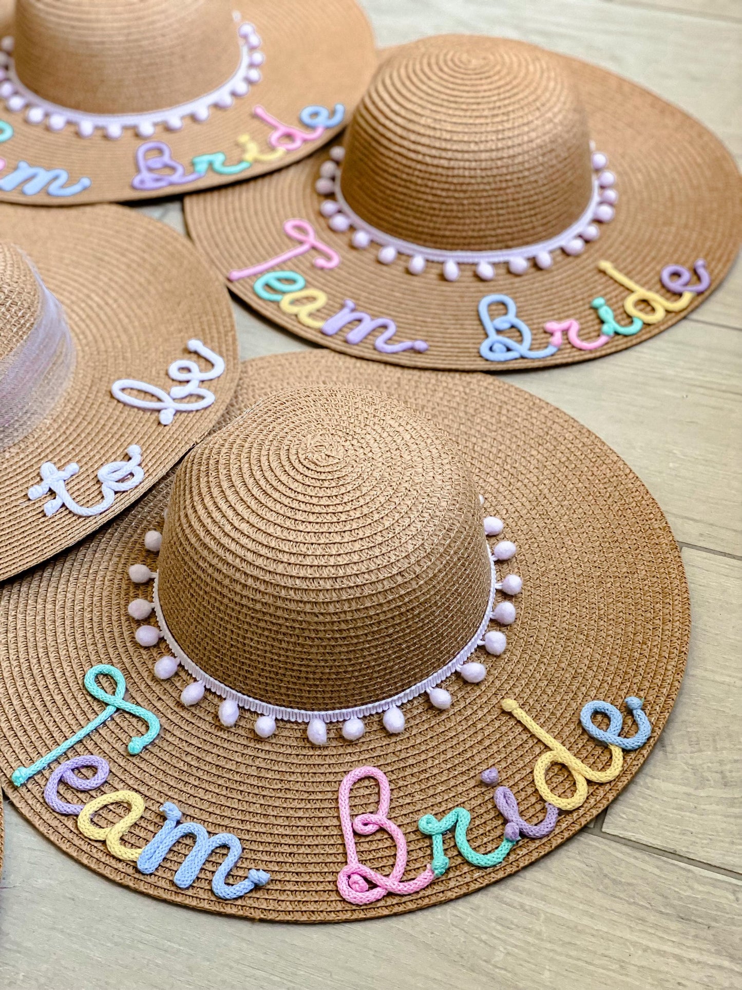 Cappello di Paglia con Nome Multicolore