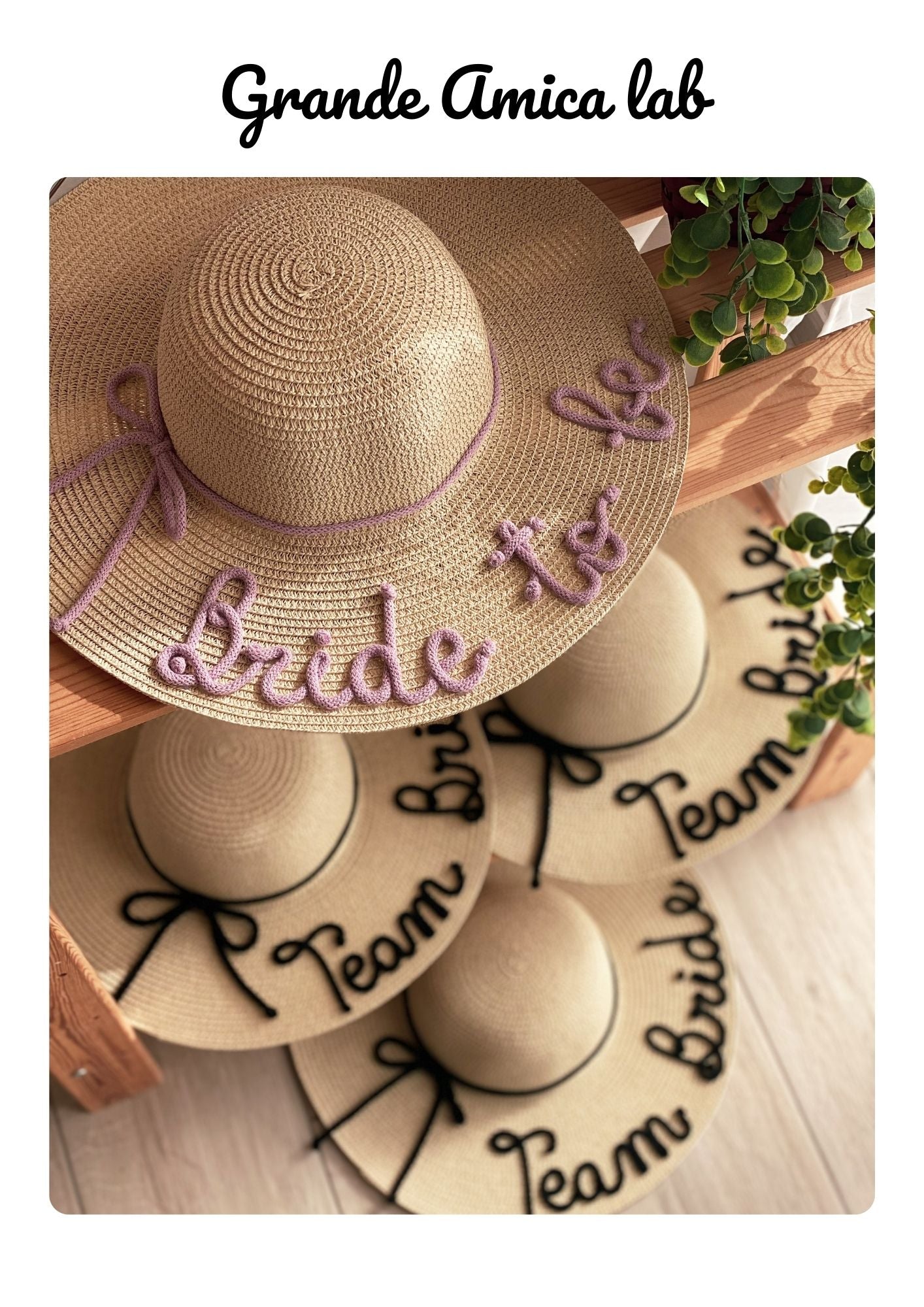 Cappello di Paglia con Nome e Cordino