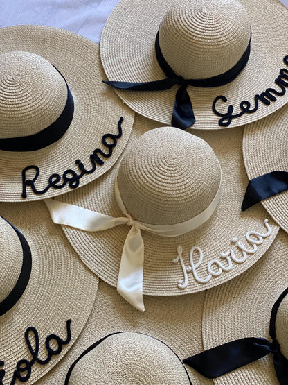 Cappello di Paglia con Nome e Foulard