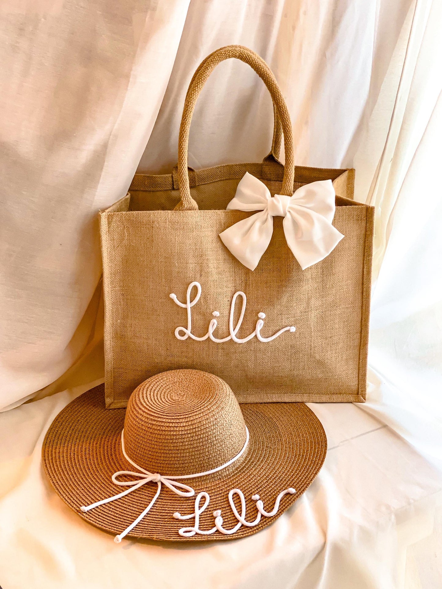 Set Personalizzato: Maxi Borsa Juta e Cappello