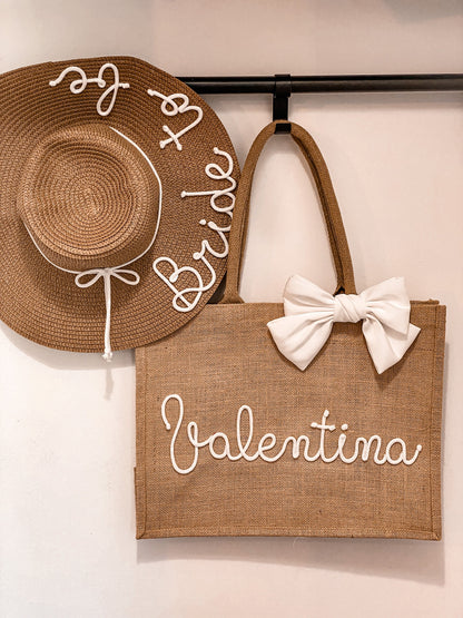 Set Personalizzato: Maxi Borsa Juta e Cappello
