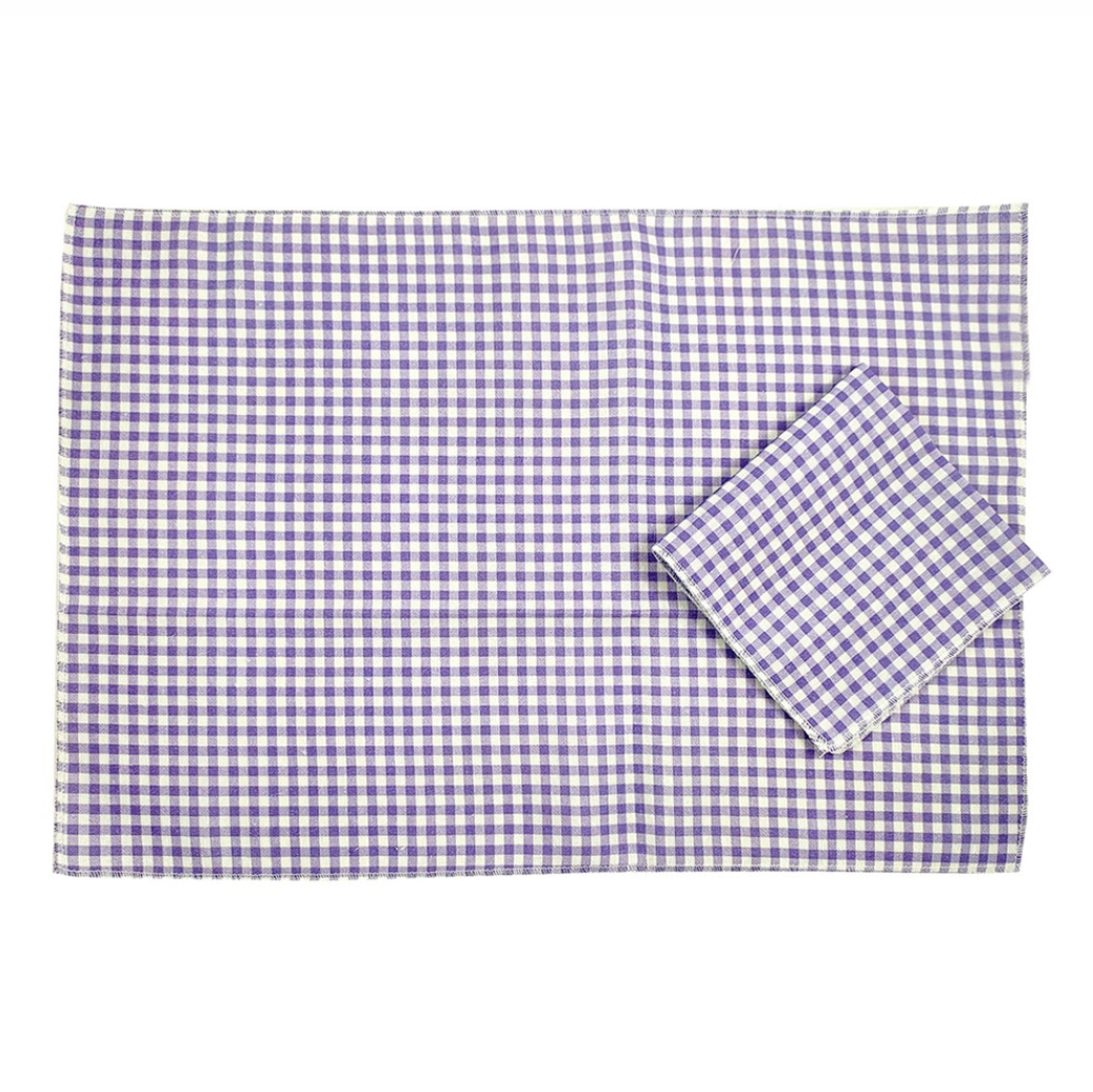 Tovagliette vichy con scritta personalizzata
