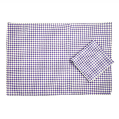 Tovagliette vichy con scritta personalizzata