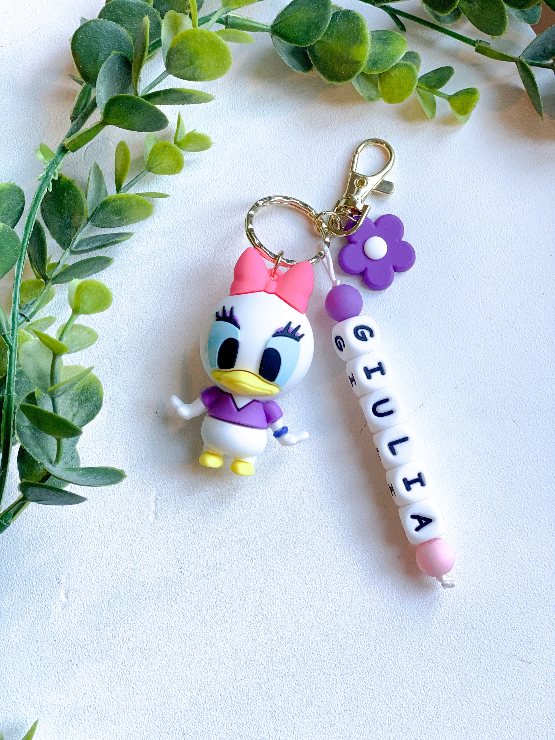 Portachiavi personalizzato disney paperina con nome