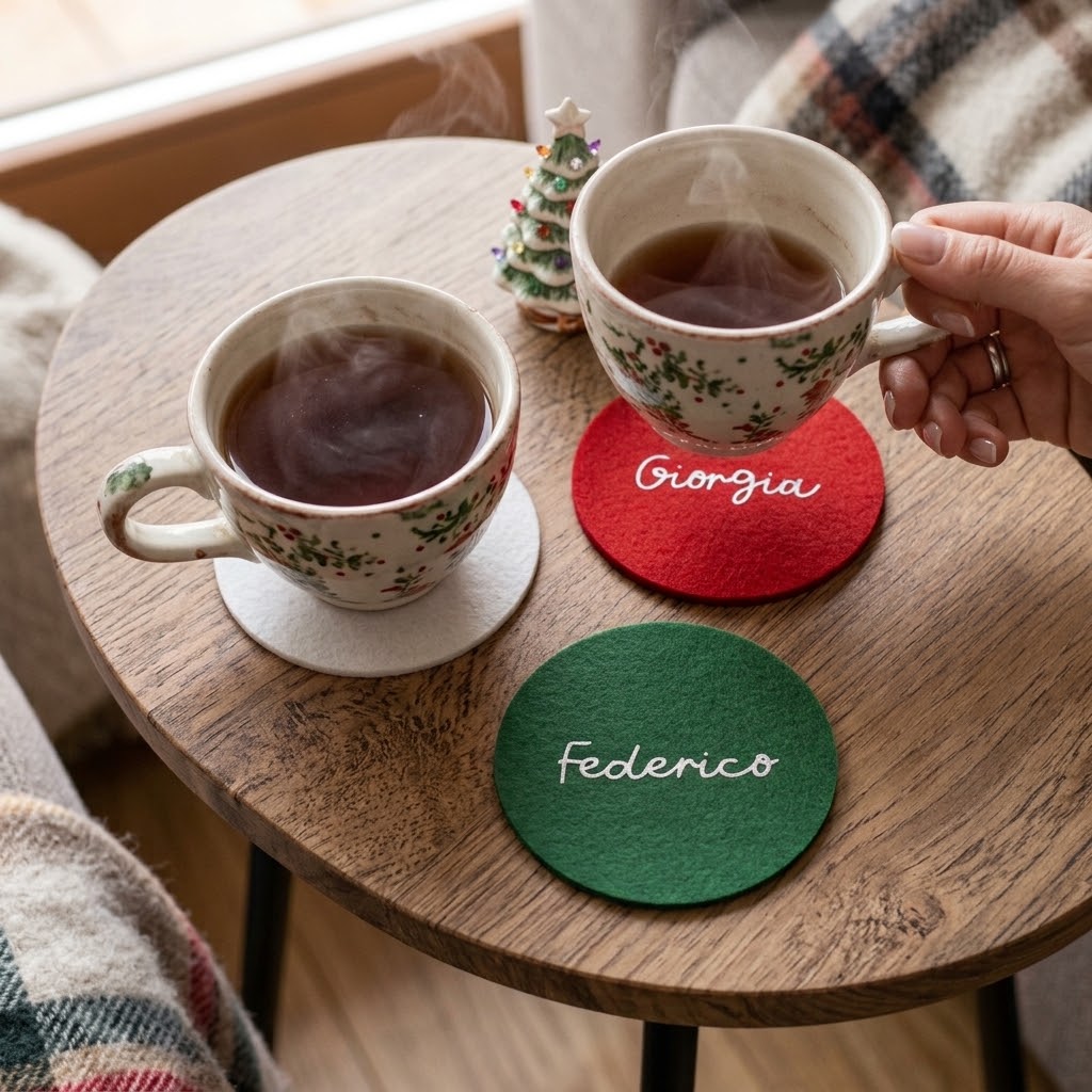 Sottobicchiere in feltro personalizzato con nome