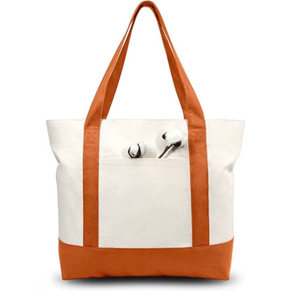 Tote bag in cotone con scritta ricamata o stampata