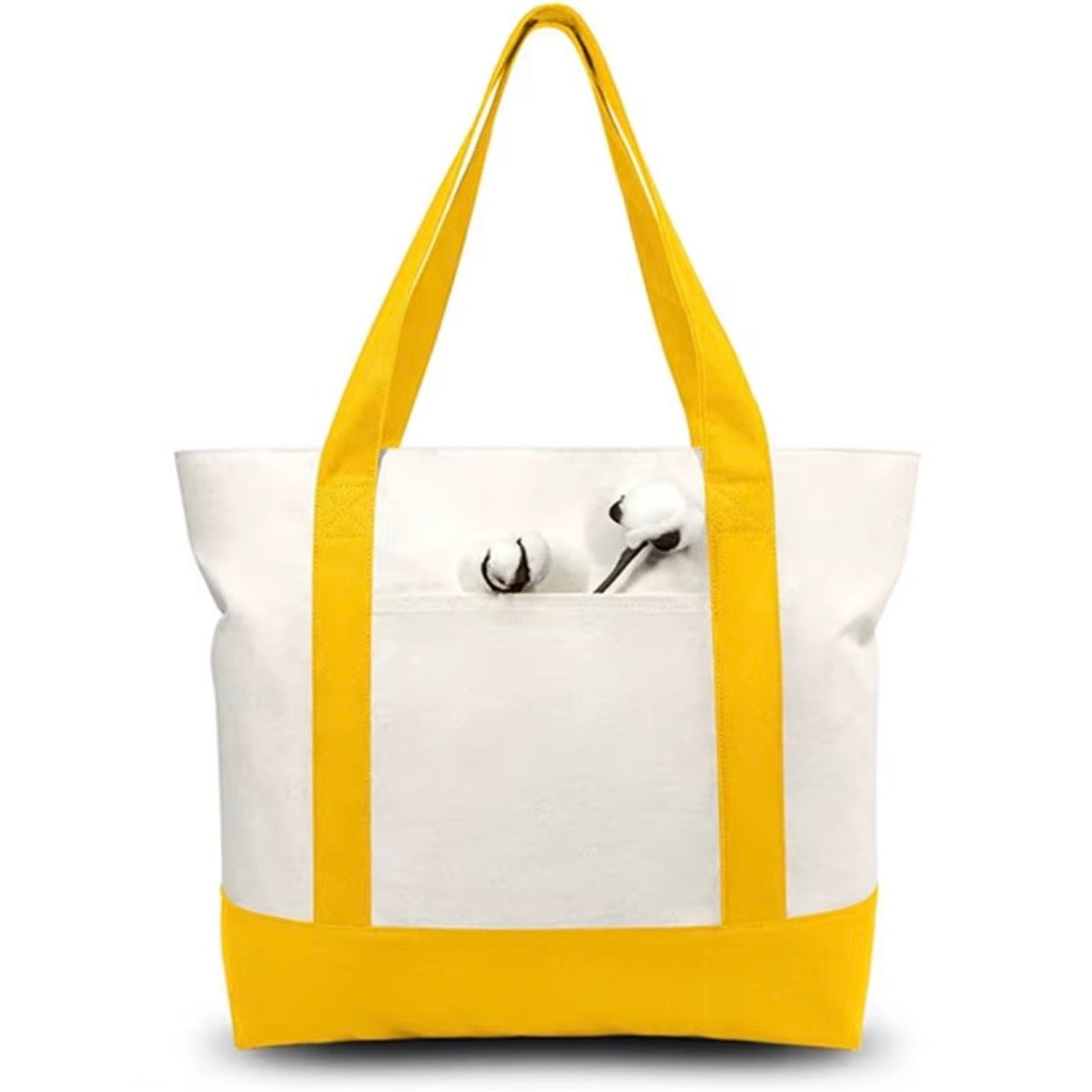 Tote bag in cotone con scritta ricamata o stampata