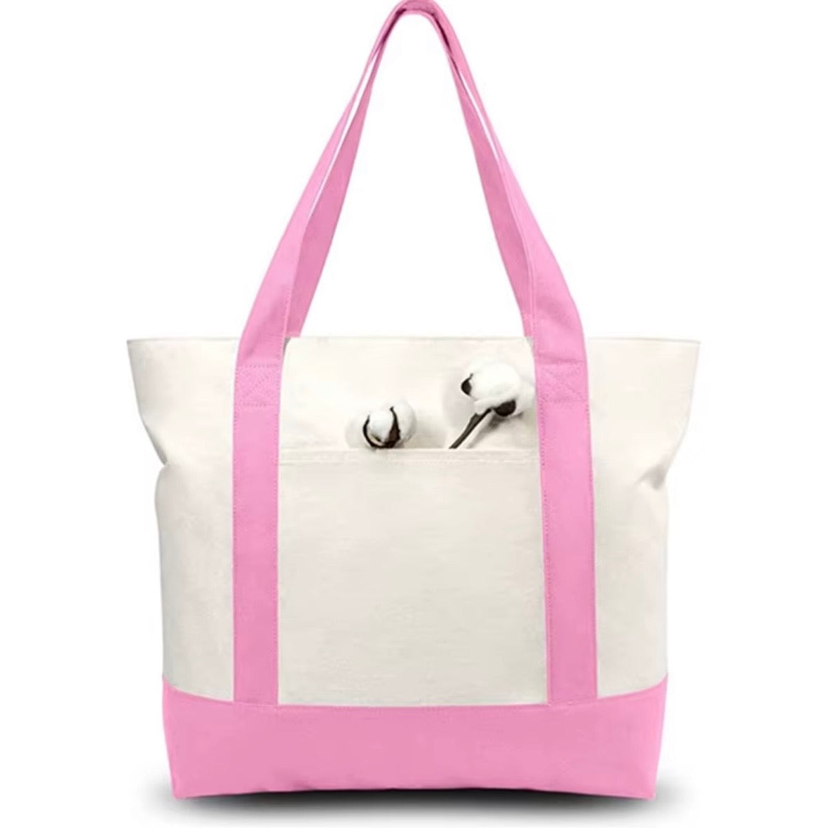Tote bag in cotone con scritta ricamata o stampata
