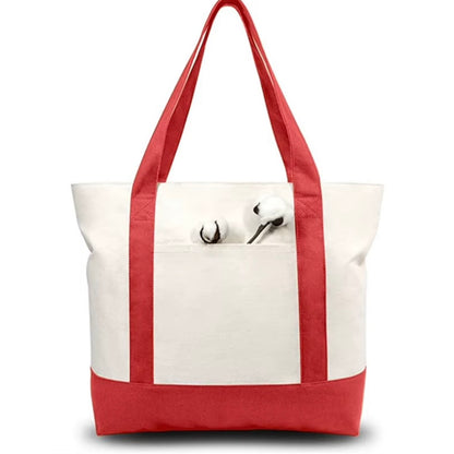 Tote bag in cotone con scritta ricamata o stampata