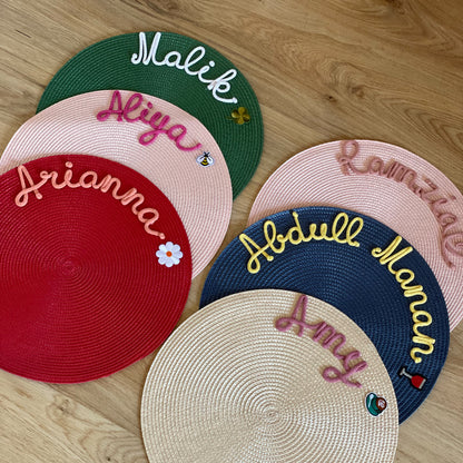 Tovagliette Personalizzate con Nome | Colorate e Plastificate
