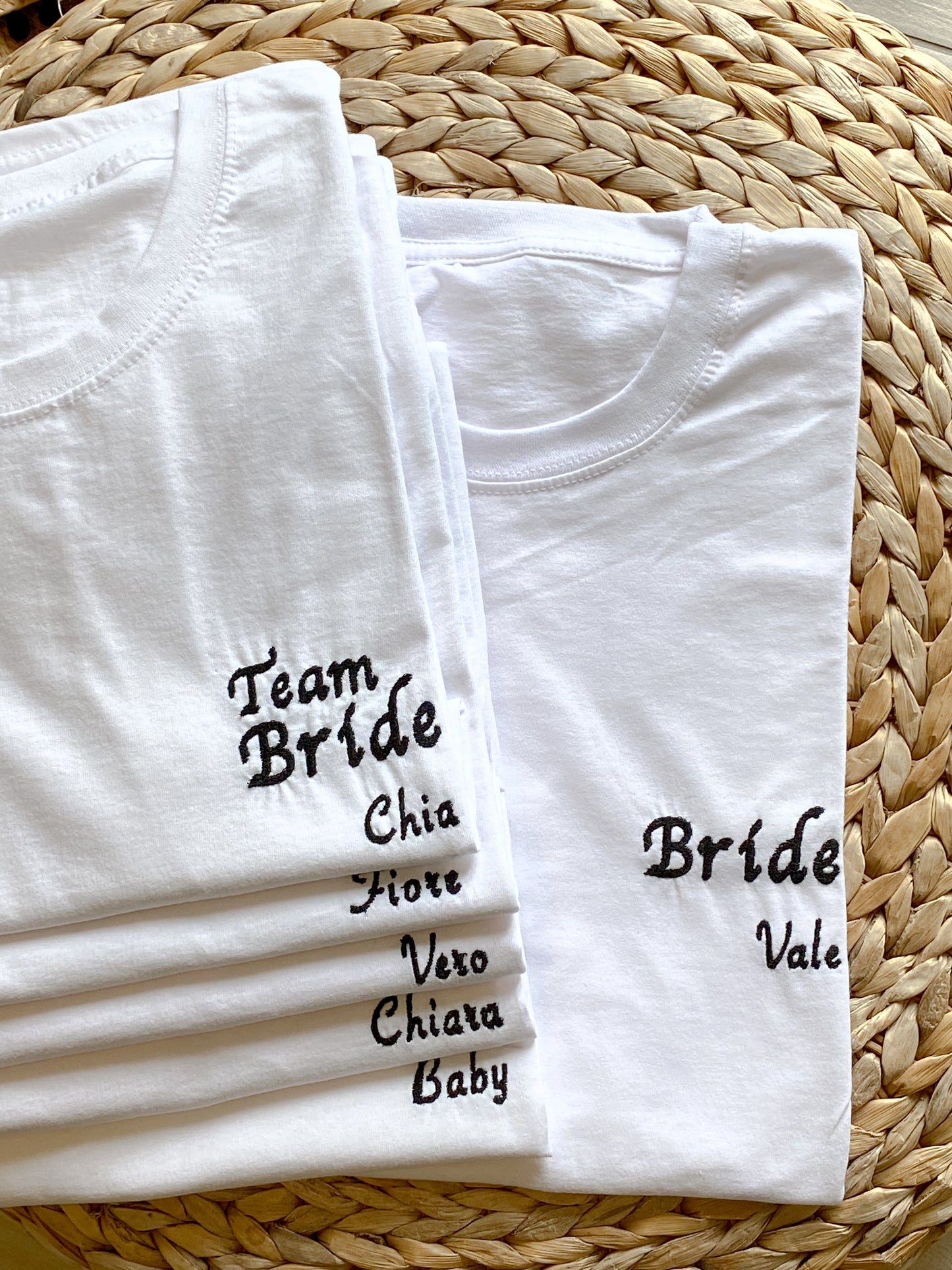 T-shirt ricamata Team Bride